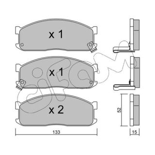 Stabdžių trinkelių rinkinys, diskinis stabdys CIFAM 822-232-1