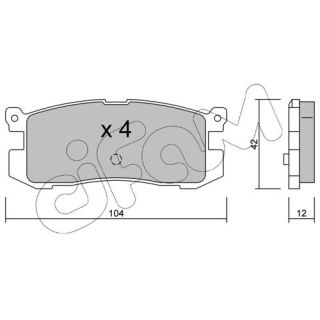 Stabdžių trinkelių rinkinys, diskinis stabdys CIFAM 822-233-0