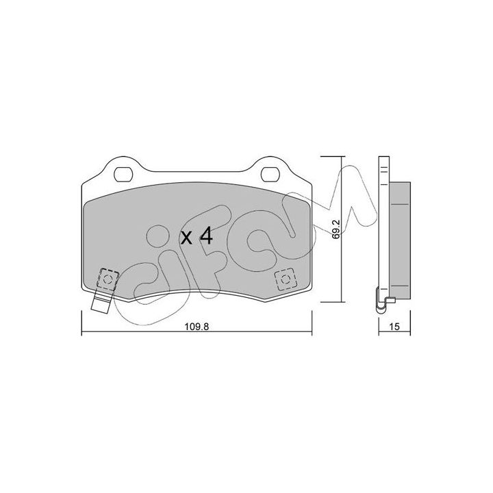 Stabdžių trinkelių rinkinys, diskinis stabdys CIFAM 822-251-6