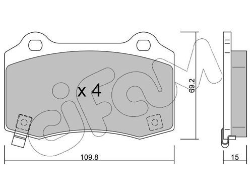 Stabdžių trinkelių rinkinys, diskinis stabdys CIFAM 822-251-6