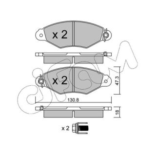 Stabdžių trinkelių rinkinys, diskinis stabdys CIFAM 822-253-0