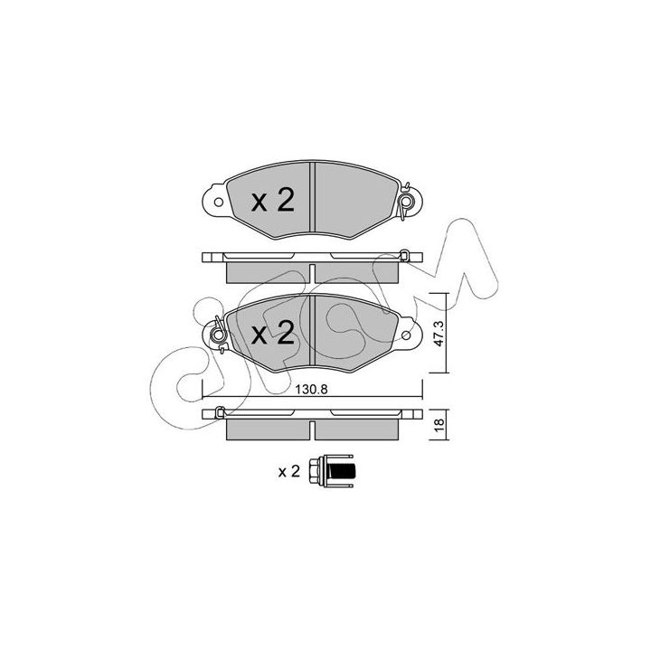 Stabdžių trinkelių rinkinys, diskinis stabdys CIFAM 822-253-0