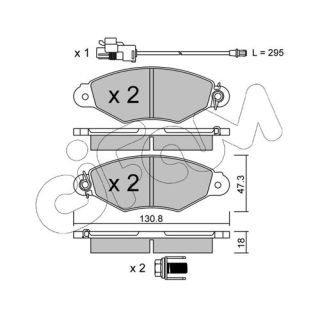 Stabdžių trinkelių rinkinys, diskinis stabdys CIFAM 822-253-2