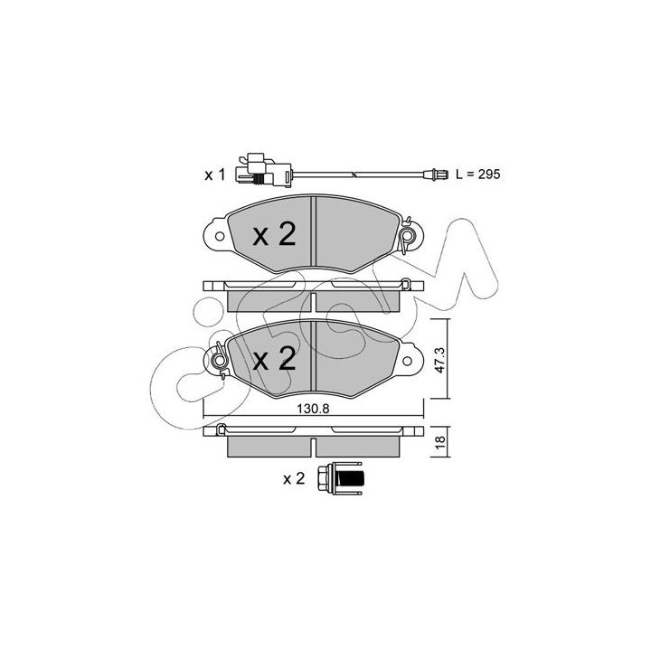 Stabdžių trinkelių rinkinys, diskinis stabdys CIFAM 822-253-2