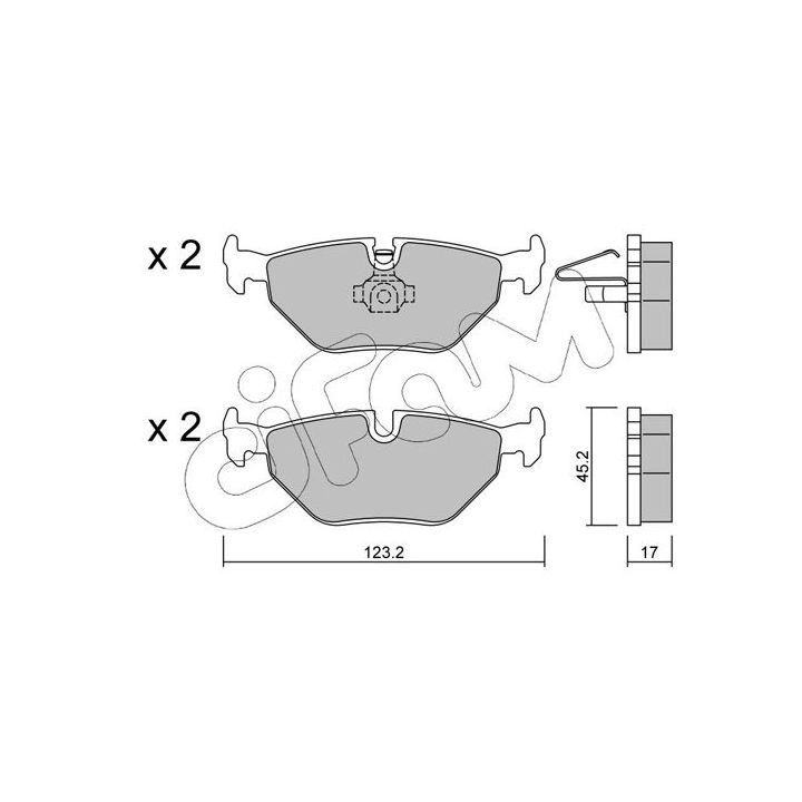 Stabdžių trinkelių rinkinys, diskinis stabdys CIFAM 822-261-0