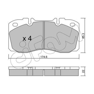 Stabdžių trinkelių rinkinys, diskinis stabdys CIFAM 822-268-0