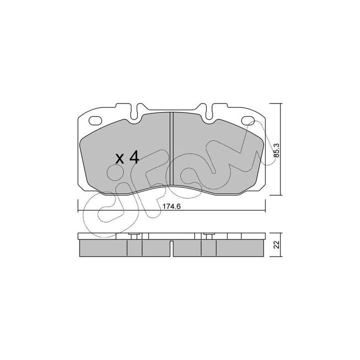 Stabdžių trinkelių rinkinys, diskinis stabdys CIFAM 822-268-0