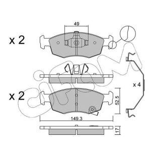 Stabdžių trinkelių rinkinys, diskinis stabdys CIFAM 822-274-6