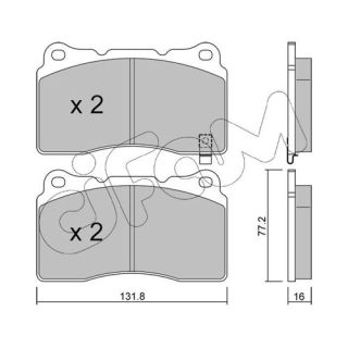 Stabdžių trinkelių rinkinys, diskinis stabdys CIFAM 822-288-5