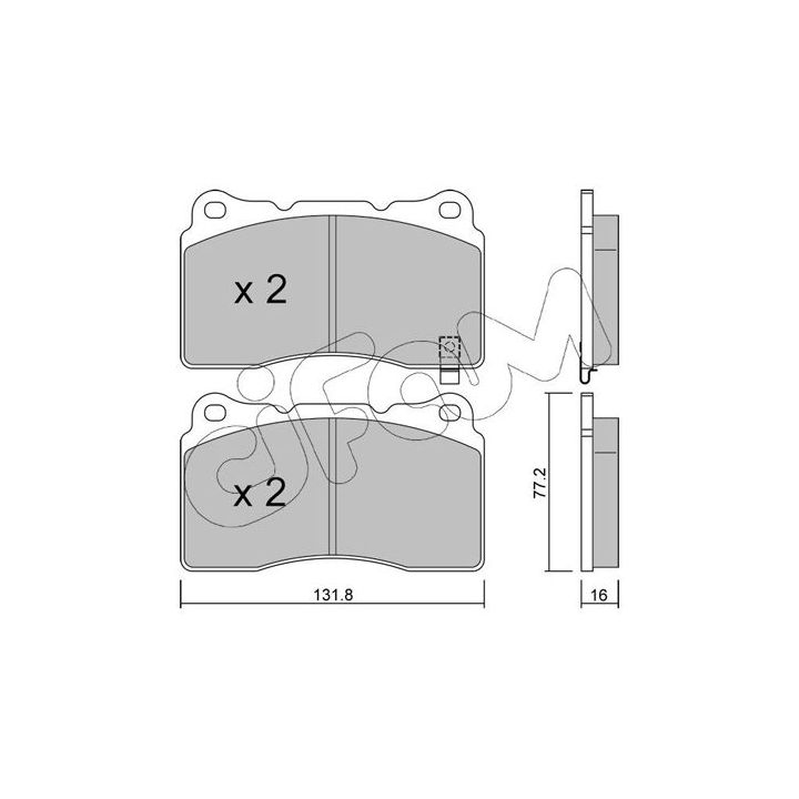 Stabdžių trinkelių rinkinys, diskinis stabdys CIFAM 822-288-5