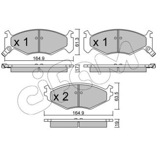 Stabdžių trinkelių rinkinys, diskinis stabdys CIFAM 822-289-0