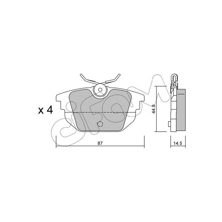 Stabdžių trinkelių rinkinys, diskinis stabdys CIFAM 822-299-0