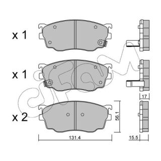 Stabdžių trinkelių rinkinys, diskinis stabdys CIFAM 822-301-0