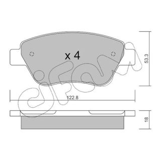Stabdžių trinkelių rinkinys, diskinis stabdys CIFAM 822-321-1