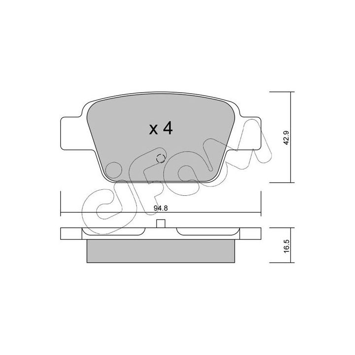 Stabdžių trinkelių rinkinys, diskinis stabdys CIFAM 822-323-0