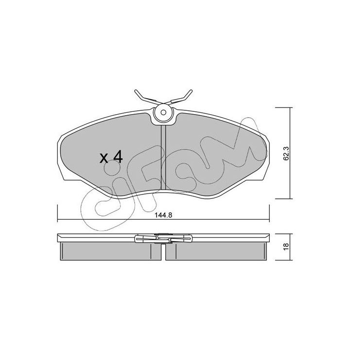 Stabdžių trinkelių rinkinys, diskinis stabdys CIFAM 822-338-2