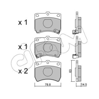 Stabdžių trinkelių rinkinys, diskinis stabdys CIFAM 822-370-0