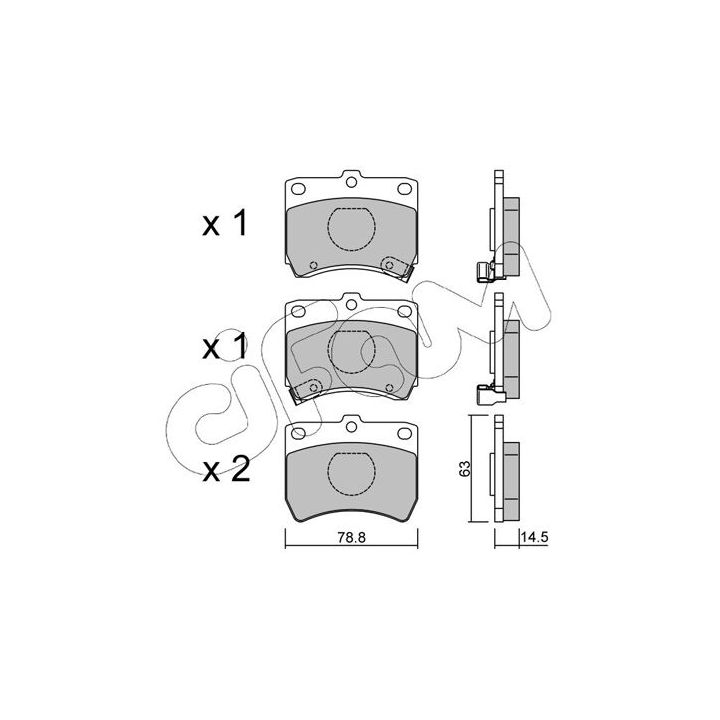 Stabdžių trinkelių rinkinys, diskinis stabdys CIFAM 822-370-0