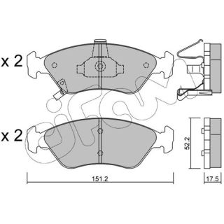 Stabdžių trinkelių rinkinys, diskinis stabdys CIFAM 822-371-0