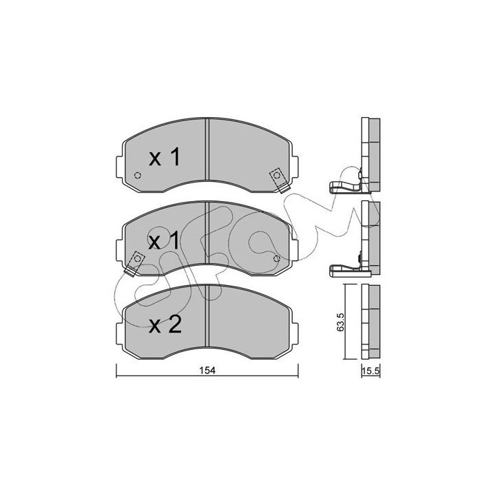 Stabdžių trinkelių rinkinys, diskinis stabdys CIFAM 822-377-0