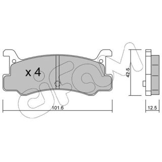 Stabdžių trinkelių rinkinys, diskinis stabdys CIFAM 822-389-0