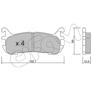 Stabdžių trinkelių rinkinys, diskinis stabdys CIFAM 822-393-0