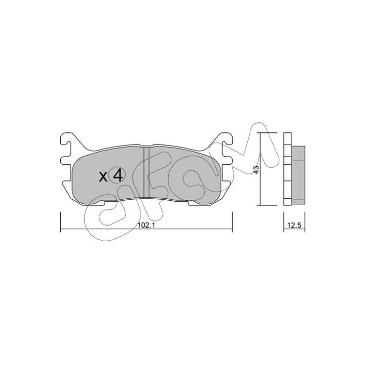 Stabdžių trinkelių rinkinys, diskinis stabdys CIFAM 822-393-0