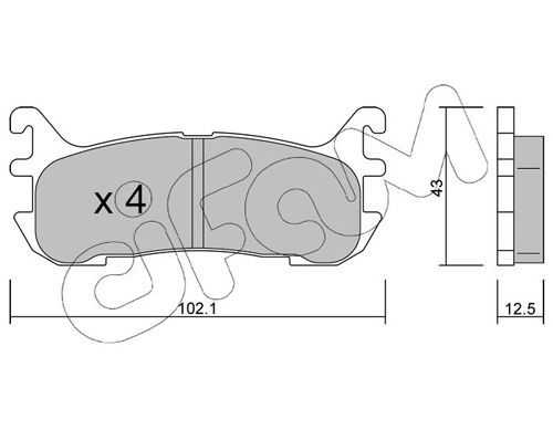 Stabdžių trinkelių rinkinys, diskinis stabdys CIFAM 822-393-0