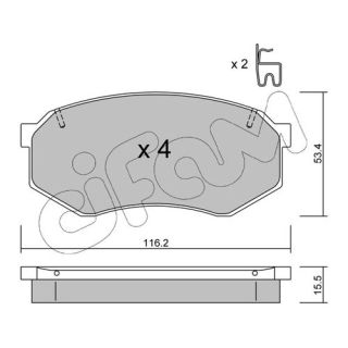 Stabdžių trinkelių rinkinys, diskinis stabdys CIFAM 822-471-0