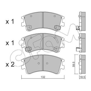 Stabdžių trinkelių rinkinys, diskinis stabdys CIFAM 822-476-0