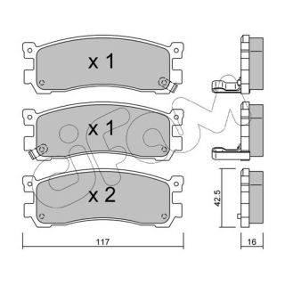 Stabdžių trinkelių rinkinys, diskinis stabdys CIFAM 822-478-0