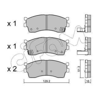 Stabdžių trinkelių rinkinys, diskinis stabdys CIFAM 822-512-0
