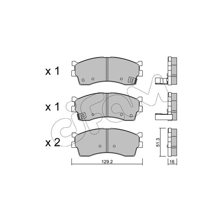 Stabdžių trinkelių rinkinys, diskinis stabdys CIFAM 822-512-0