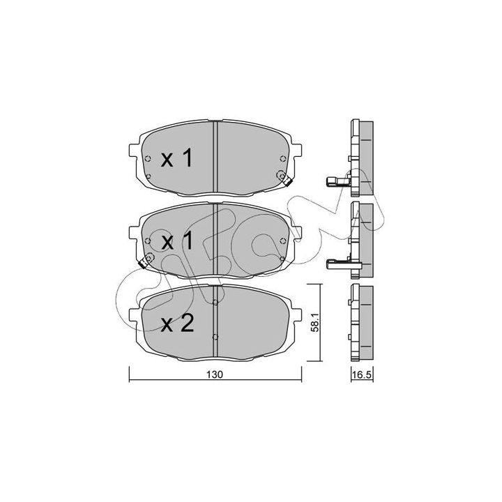 Stabdžių trinkelių rinkinys, diskinis stabdys CIFAM 822-513-0
