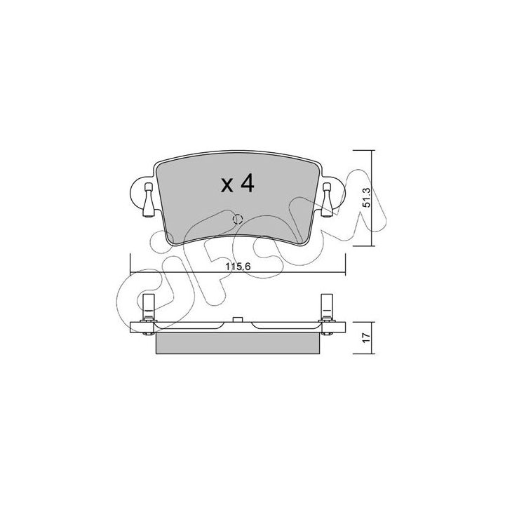 Stabdžių trinkelių rinkinys, diskinis stabdys CIFAM 822-546-0
