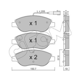 Stabdžių trinkelių rinkinys, diskinis stabdys CIFAM 822-577-0