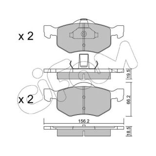 Stabdžių trinkelių rinkinys, diskinis stabdys CIFAM 822-609-0