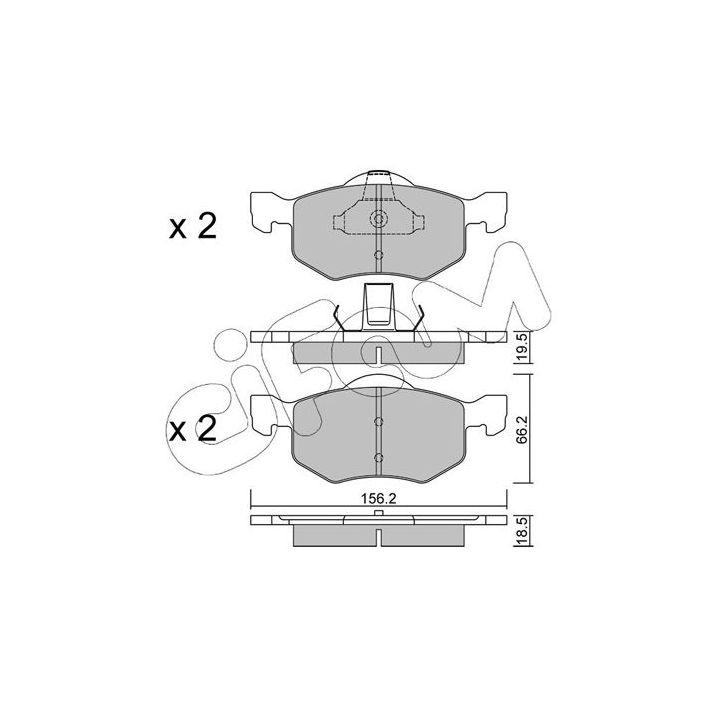 Stabdžių trinkelių rinkinys, diskinis stabdys CIFAM 822-609-0