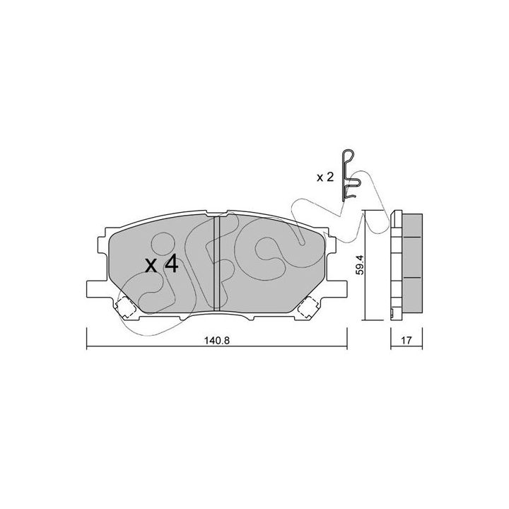 Stabdžių trinkelių rinkinys, diskinis stabdys CIFAM 822-618-0