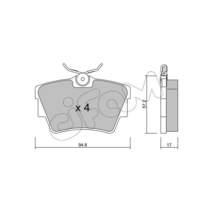 Stabdžių trinkelių rinkinys, diskinis stabdys CIFAM 822-635-0