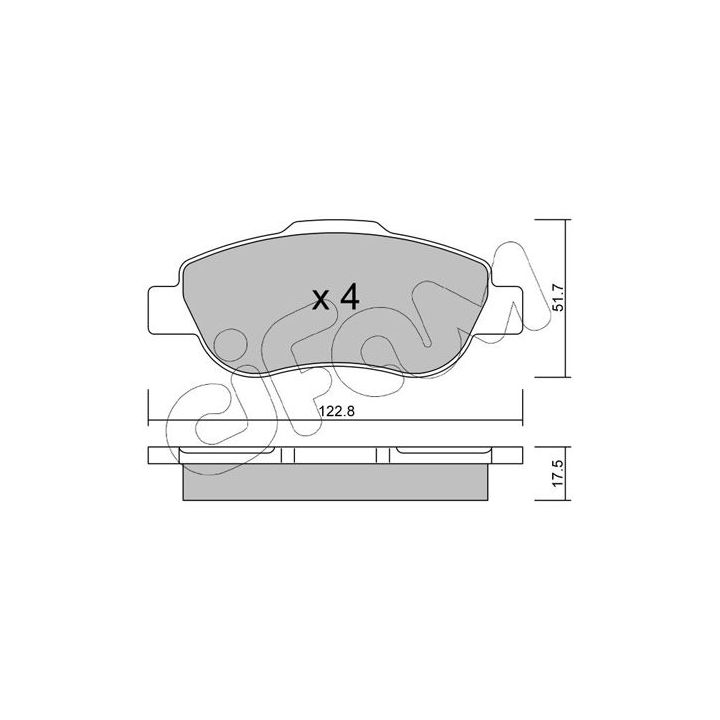 Stabdžių trinkelių rinkinys, diskinis stabdys CIFAM 822-638-0