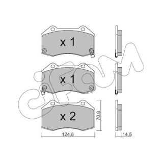 Stabdžių trinkelių rinkinys, diskinis stabdys CIFAM 822-651-3