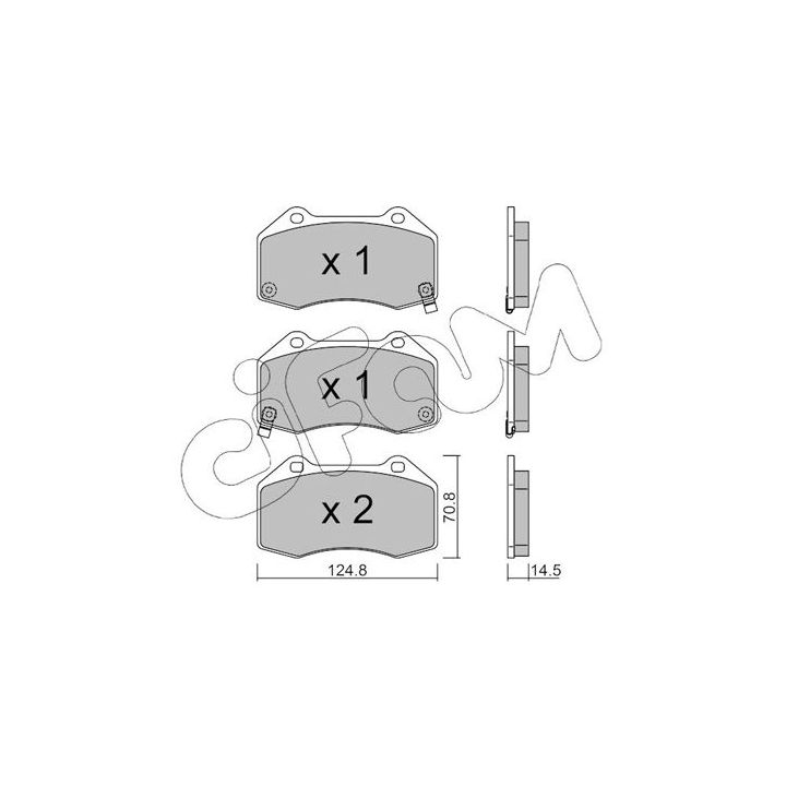 Stabdžių trinkelių rinkinys, diskinis stabdys CIFAM 822-651-3