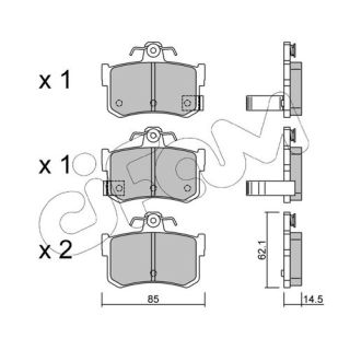 Stabdžių trinkelių rinkinys, diskinis stabdys CIFAM 822-691-1