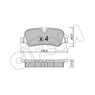 Stabdžių trinkelių rinkinys, diskinis stabdys CIFAM 822-694-0