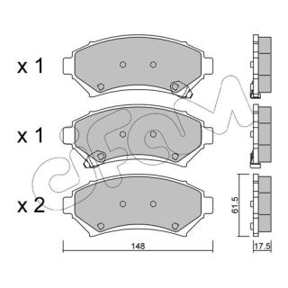 Stabdžių trinkelių rinkinys, diskinis stabdys CIFAM 822-696-0
