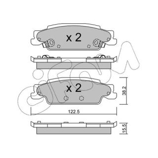 Stabdžių trinkelių rinkinys, diskinis stabdys CIFAM 822-700-0