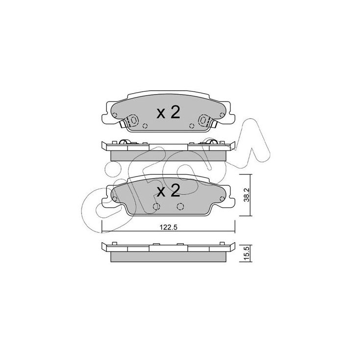 Stabdžių trinkelių rinkinys, diskinis stabdys CIFAM 822-700-0