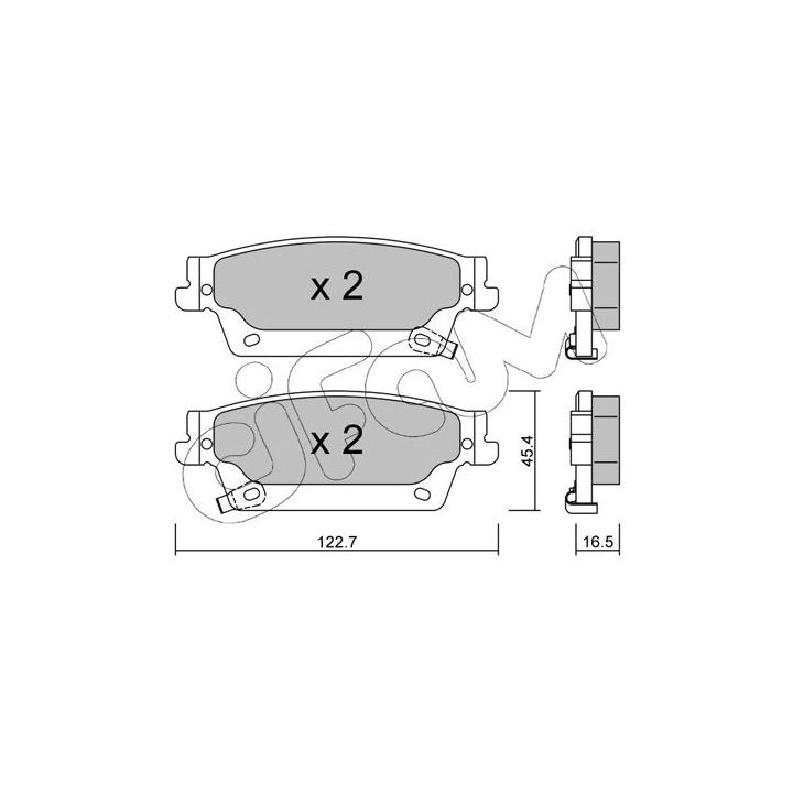 Stabdžių trinkelių rinkinys, diskinis stabdys CIFAM 822-701-0