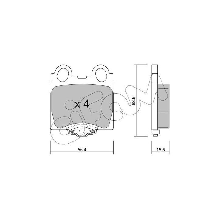 Stabdžių trinkelių rinkinys, diskinis stabdys CIFAM 822-758-0